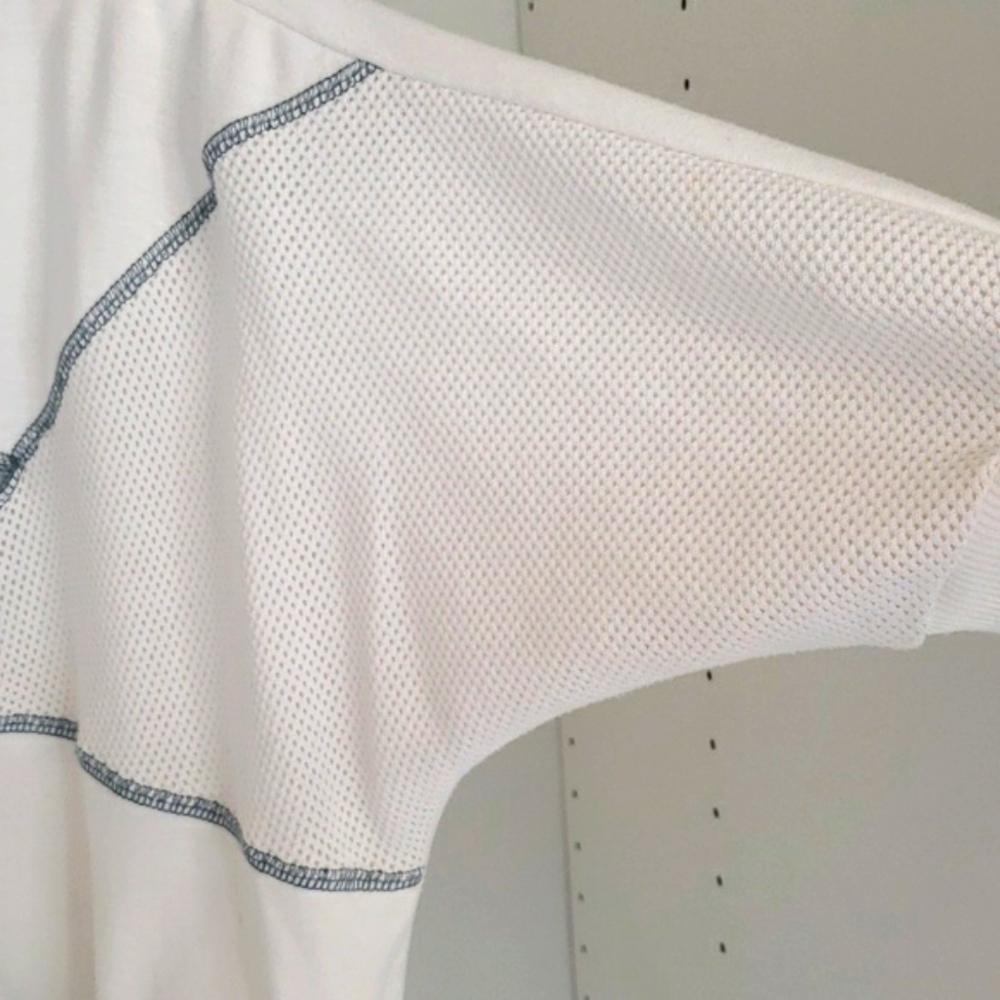 Valenti Vintage snakeskin striped mesh vintage sport aerobics tennis top - Picture 4 of 9
